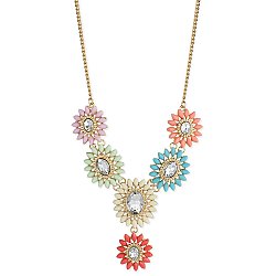 Multi Pastel Flower Necklace