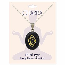 Eye Chakra Symbol Goldstone Necklace