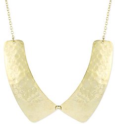 Hammered Gold Peter Pan Collar Necklace