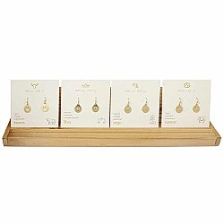 Gold Zodiac Earrings Flat Tray Display
