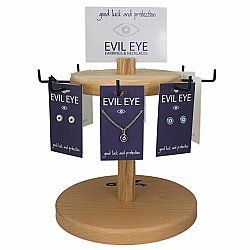 Evil Eye Necklaces Earrings Spinner Display