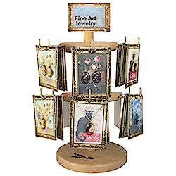 Fine Art Print Gold Earrings Necklaces Display
