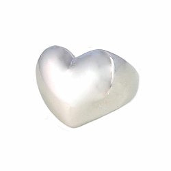 Full of Love Silver Puffy Heart Ring