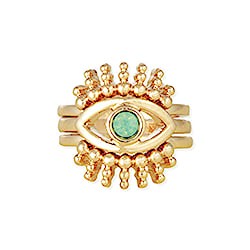 Eye for Fashion Gold Eye Ring Set