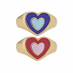 Love Retro Style Gold Heart Ring