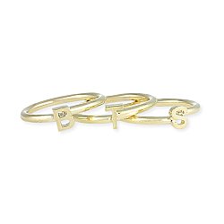 Gold Initial Stacking Ring