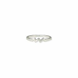 Silver Aquarius Symbol Zodiac Ring