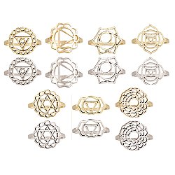 Set of 42 Chakra Healing Symbol Rings