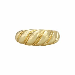 Gold Croissant Dome Ring