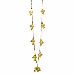 Exotic Elephant Gold Charm Necklace