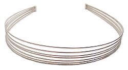 Silver Metal 7 Line Wire Headband