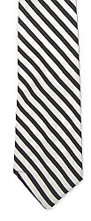 Black & White Striped Girl's Adjustable Necktie