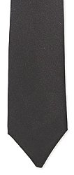 Black Satin Girl's Adjustable Necktie