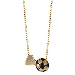 Go for the Goal Soccer Ball Heart Necklace