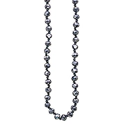 Shimmering Grey Facet Bead Necklace