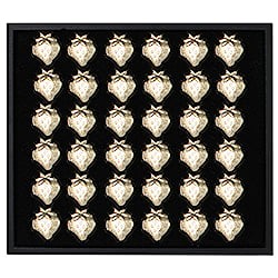 Gold Strawberry Locket Rings Display