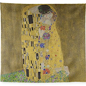 Klimt The Kiss Art Print Tapestry