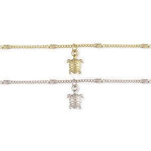 Turtle Charm & Chain Anklet