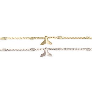 Whale Tail Charm & Chain Anklet