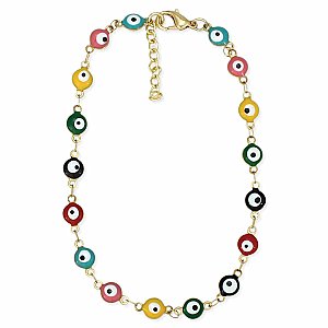 Eyes of Every Color Multi Bead Anklet