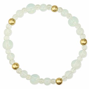 Elegant Opalite Bead Stretch Bracelet