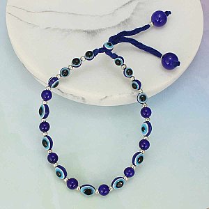 Mystical Blue Eye Bead Pull Bracelet