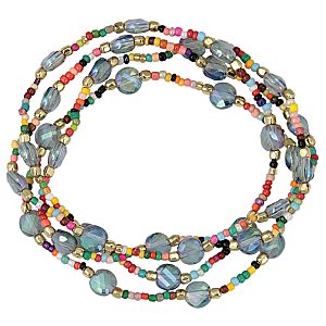 Twilight Festival Multi Blue Bead Bracelet Set