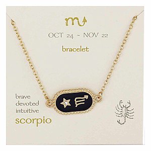 Scorpio Medallion Gold Bracelet