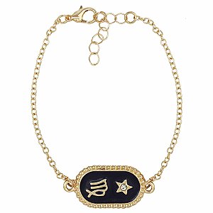 Virgo Medallion Gold Bracelet