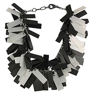 Black & White Sequin Bar Bracelet