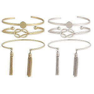 Set of 3 Minimal Shape Cuff Bracelets