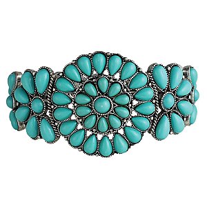Turquoise Squash Blossom Stretch Bracelet