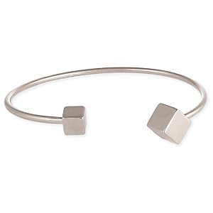 Silver Cubes Cuff Bracelet
