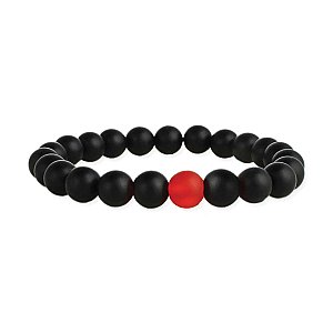 Black & Red Stretch Bracelet