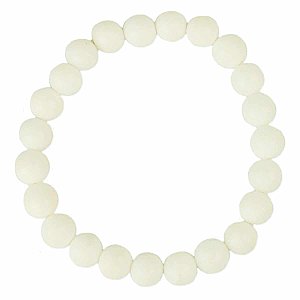 Pure White Glass Bead Stretch Bracelet