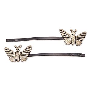 Silver Butterfly Bobby Pin