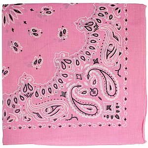 Pink Paisley Print Bandana
