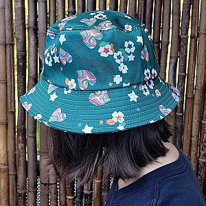 Flower Power Print Bucket Hat