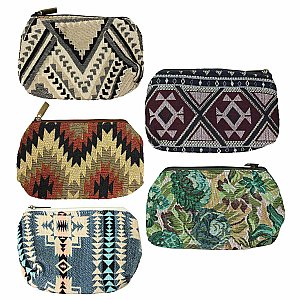 On the Go Woven Pattern Pouch