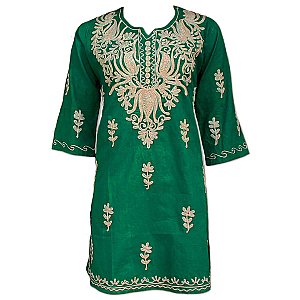 Green Embroidered Tunic