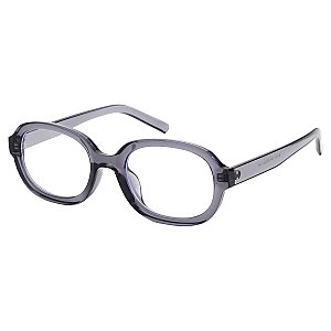 Grey Oval Frame Blue Light Blocking Glasses