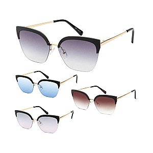 Browline Wire Cay's Eye Grame Sunglasses