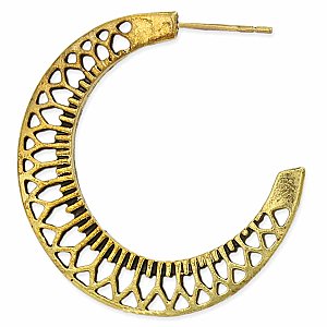 Exotic Flair Gold Hoop Earrings