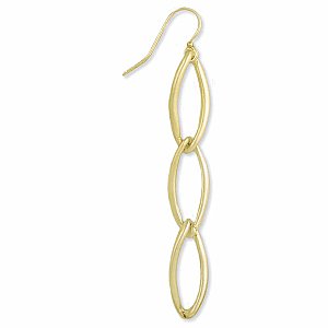 Modern Links Gold Linear Earring