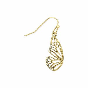 Morning Dew Gold Butterfly Wings Earrings