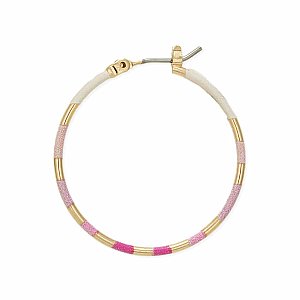 Pink Ombre Gold Hoop Earrings
