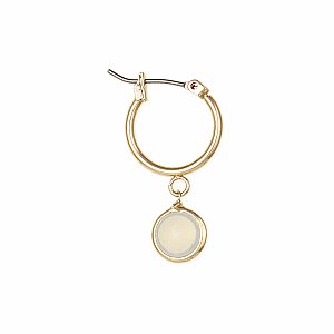 Modern Simplicity Opal Gold Hoop Earrings