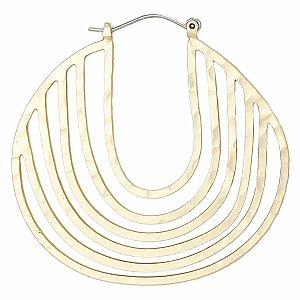 Textured Loops Gold Hoops Earrings
