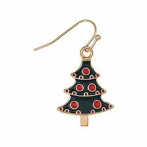 Tis the Season Enamel Christmas Tree Earrings