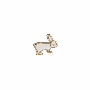 Little White Rabbit Enamel Post Earrings
